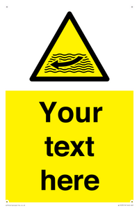 Custom Warning strong river flows